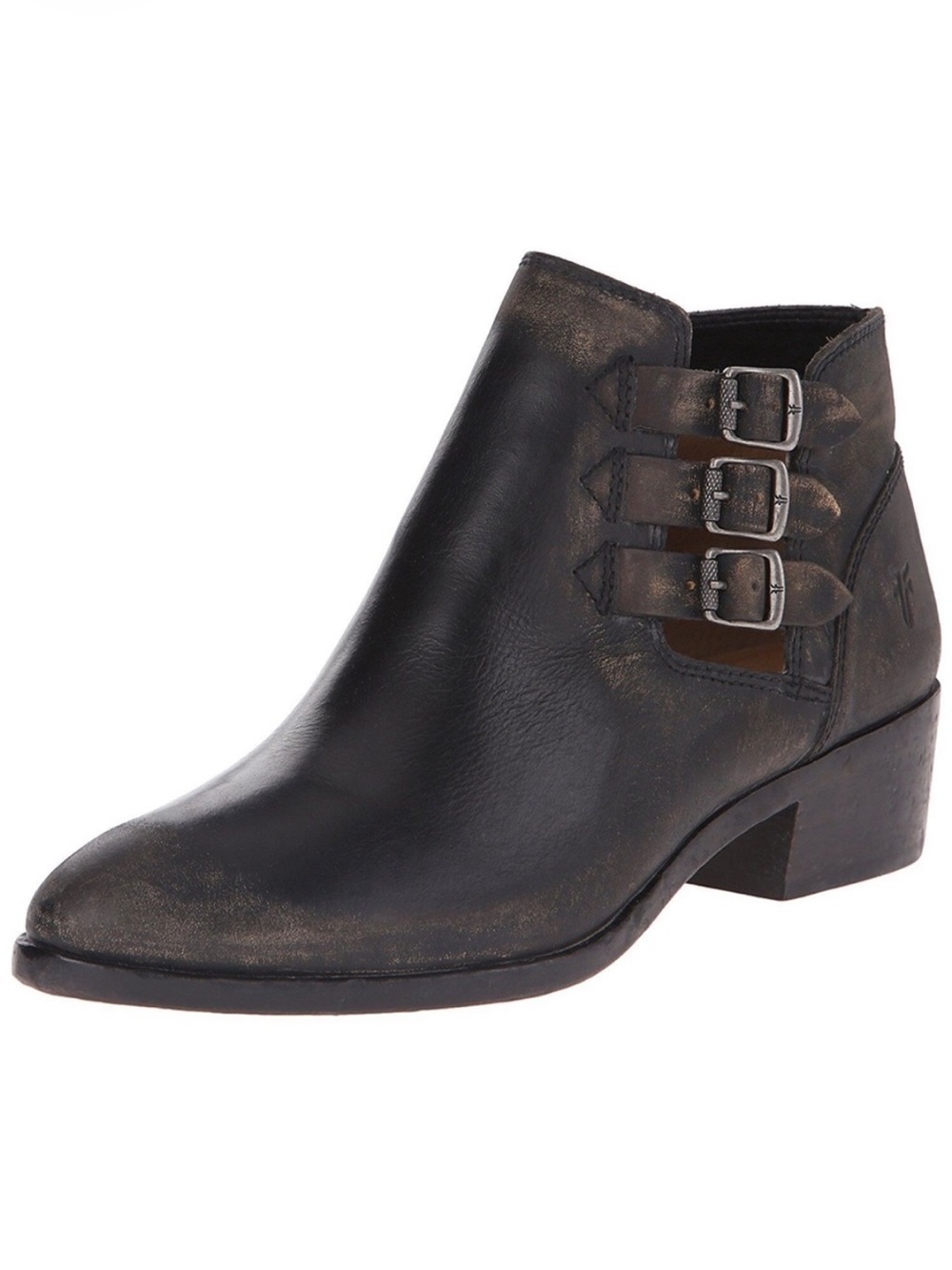 Frye Ray Belted Bootie Ankle Boot Black